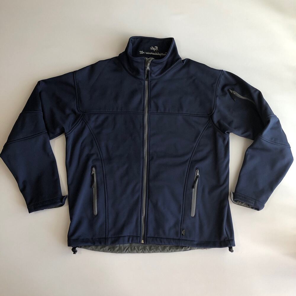 Slazenger Men's Golf Navy Blue LS Zipped Pockets Zip Up Toggle Sz XL